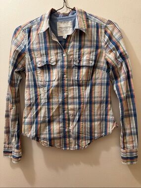 Women’s American Eagle Plaid Button-Down Shirt - Multicolor